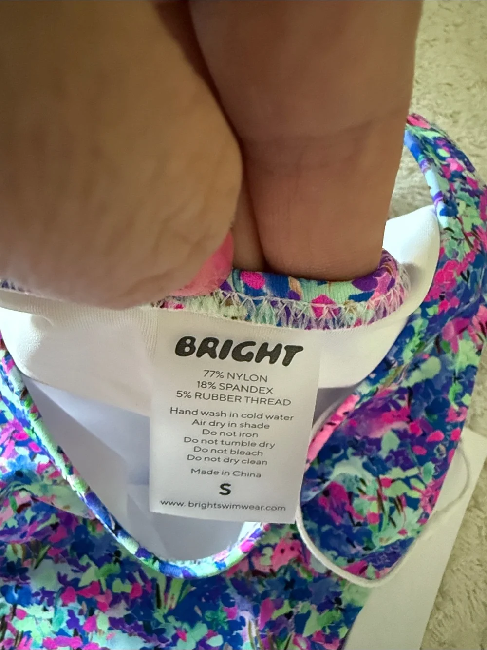 Bright Tex Fabric Capri Bikini Bottom Flashdance  Size Small NWT Swim